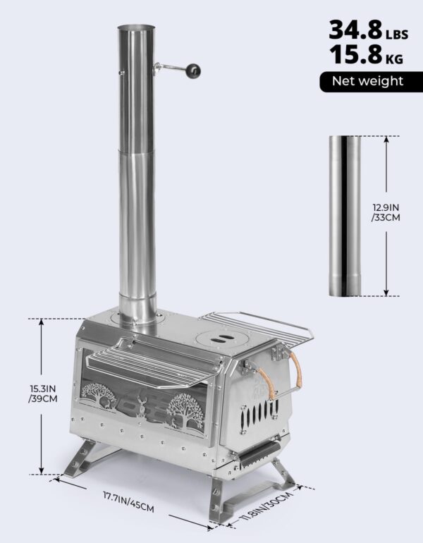 Stainless Steel Tent Stove - Image 3