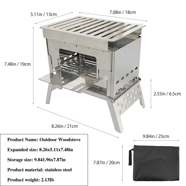 Portable Camping Stove Wood - Image 2
