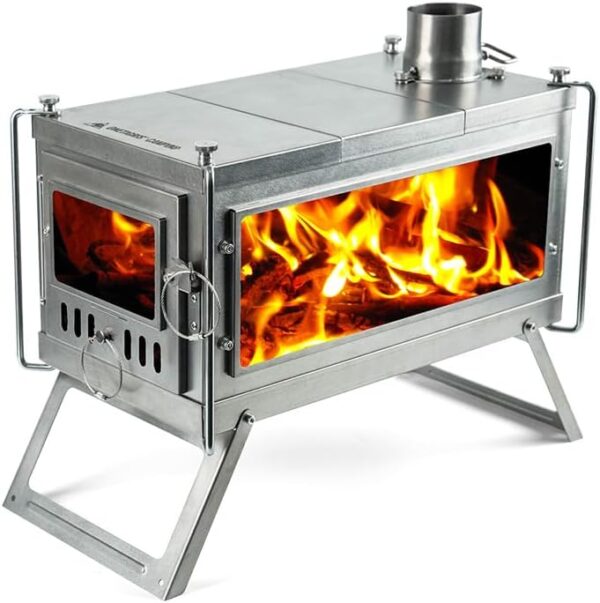 Camping folding portable outdoor tent stove - Image 8