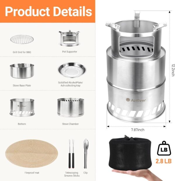 Camping Stove, Smokeless Fire Pit - Image 2