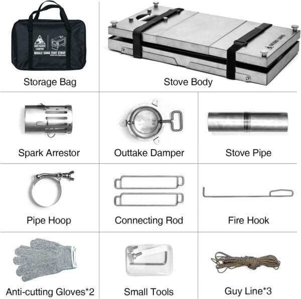 Camping folding portable outdoor tent stove - Image 5
