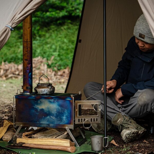 Camping folding portable outdoor tent stove - Image 4