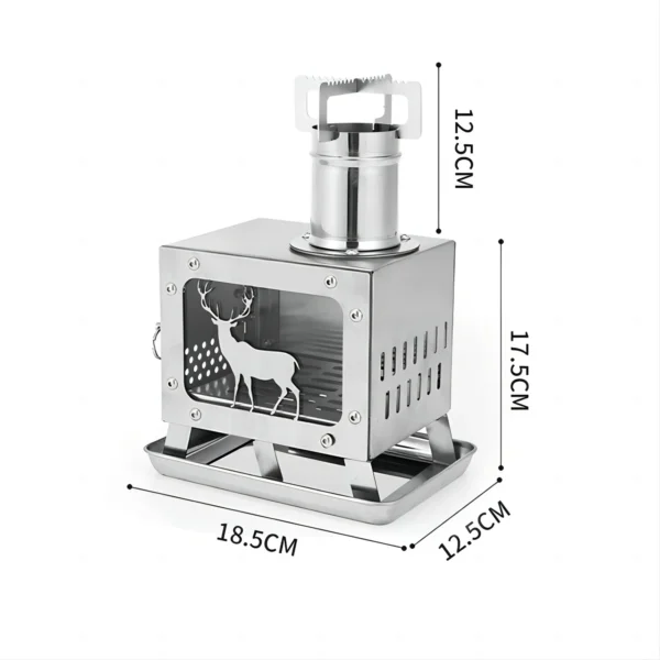 mini wood burning camping stove - Image 2