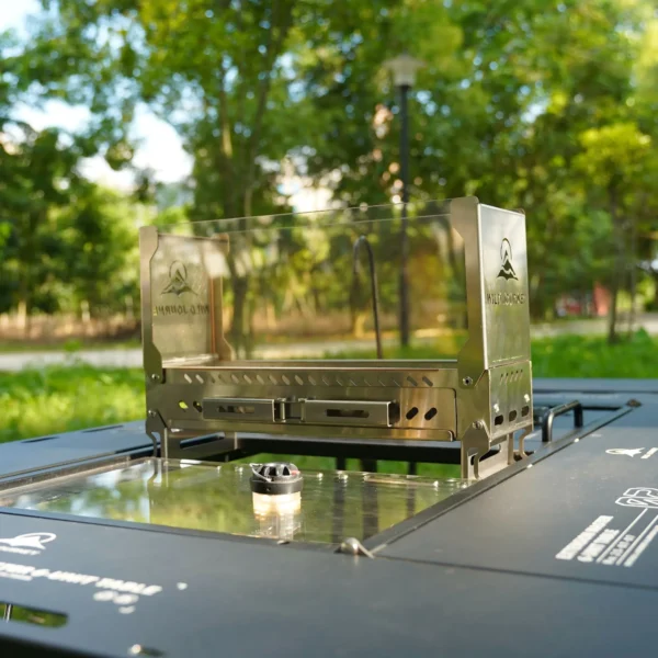 Camping Folding Brazier IGT Half-Unit Bonfire Stove Desktop Campfire Furance Windproof Firewood Stove Outdoor Heater 17 16