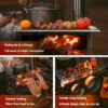 Outdoor Firewood Stove Portable Stainless Steel Camping Picnic BBQ Cooking Desktop Tent Heater Fire Patio FireplaceCrochet Coach