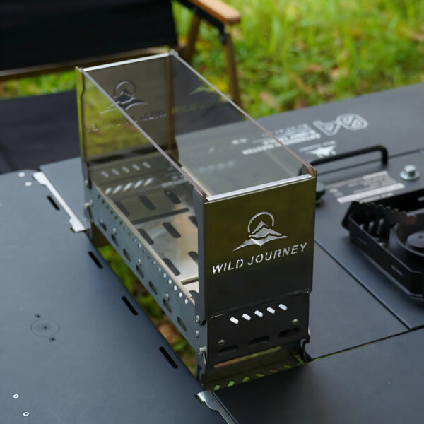 6808e04d-f90e-498d-a2b6-69419fc6e055 Camping Folding Brazier IGT Half-Unit Bonfire Stove Desktop Campfire Furance Windproof Firewood Stove Outdoor Heater