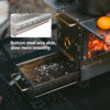 Outdoor Firewood Stove Portable Stainless Steel Camping Picnic BBQ Cooking Desktop Tent Heater Fire Patio FireplaceCrochet Coach