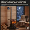Outdoor Wood/Coal Stove Heater - Hot Tent Camping & Backyard Heating Kit with Accessories