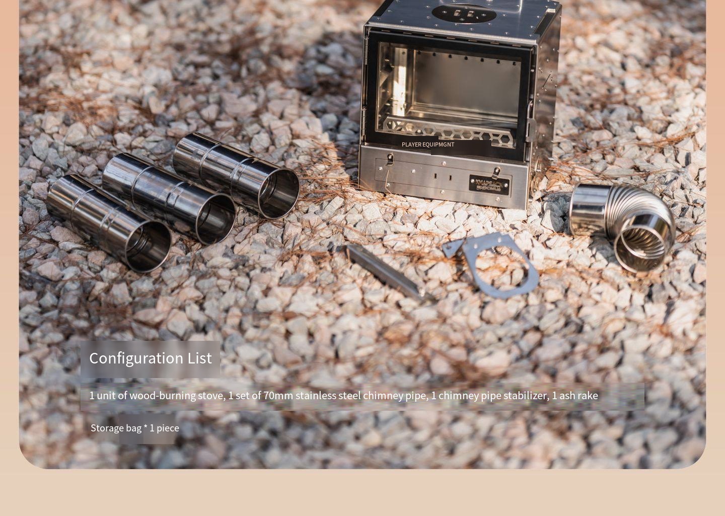 Compact Stainless Steel Outdoor Camping Wood Stove for Heating